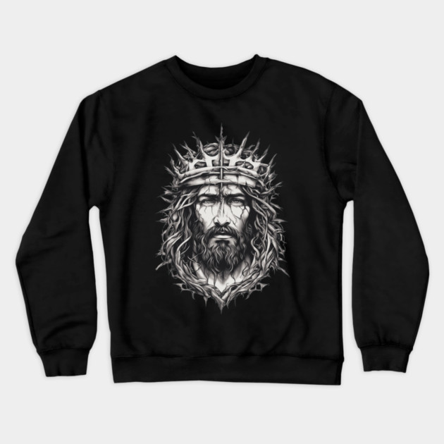Jesus Christ the King of Kings Crewneck Sweatshirt by animegirlnft