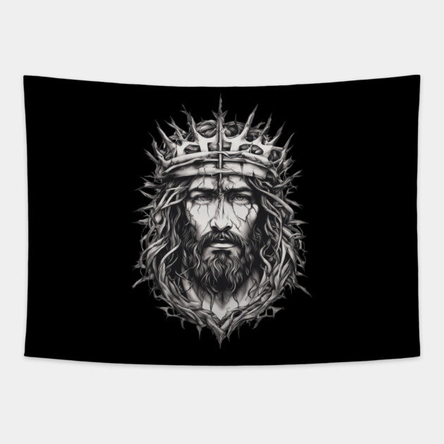 Jesus Christ the King of Kings Tapestry by animegirlnft