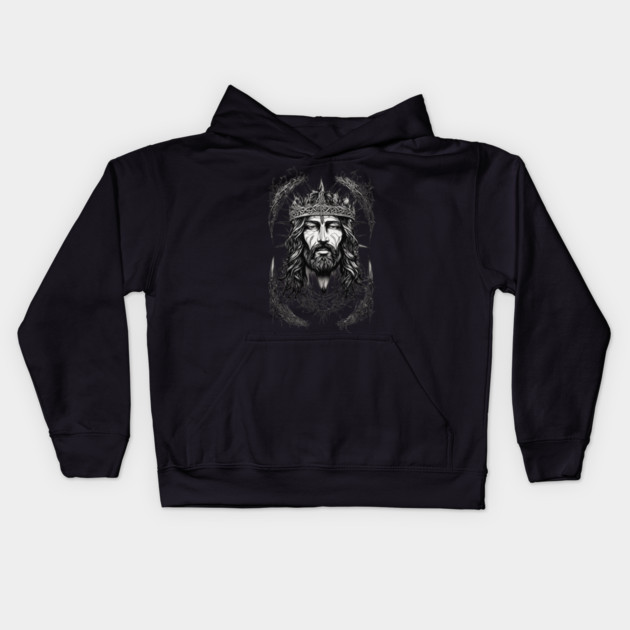 Jesus Christ the Good Shepherd Kids Hoodie by animegirlnft