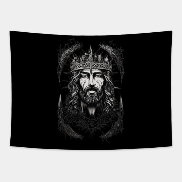 Jesus Christ the Good Shepherd Tapestry by animegirlnft