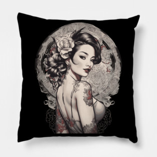 Enchanting Asian Beauty Pillow