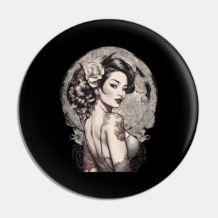 Enchanting Asian Beauty Pin