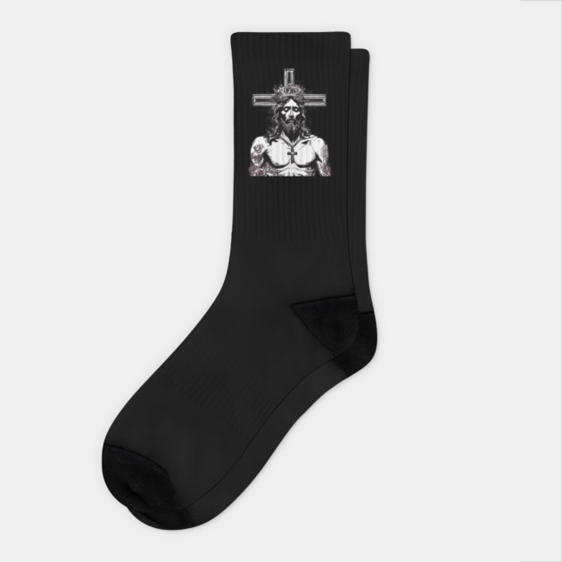Jesus Christ the Forgiver Socks by animegirlnft