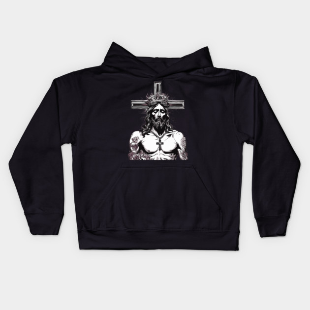 Jesus Christ the Forgiver Kids Hoodie by animegirlnft