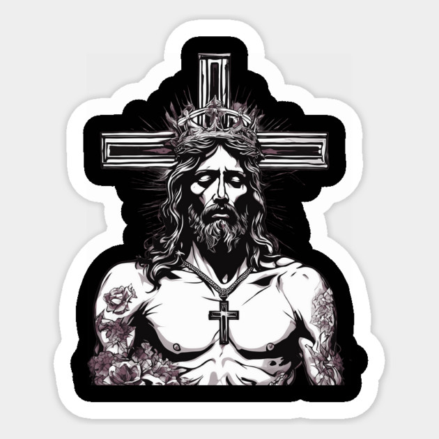 Jesus Christ the Forgiver Sticker by animegirlnft
