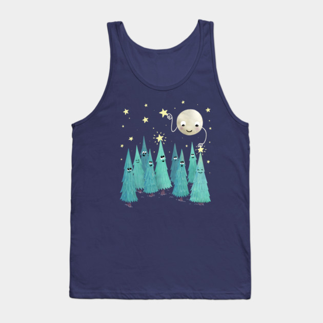 Twinkle, Twinkle, Classic Christmas Star Tank Top by littleclyde