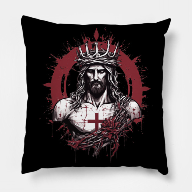 Jesus Christ the Way the Truth and the Life Pillow by animegirlnft