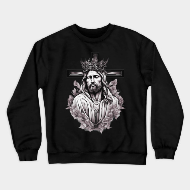 Jesus Christ the Saviour Crewneck Sweatshirt by animegirlnft