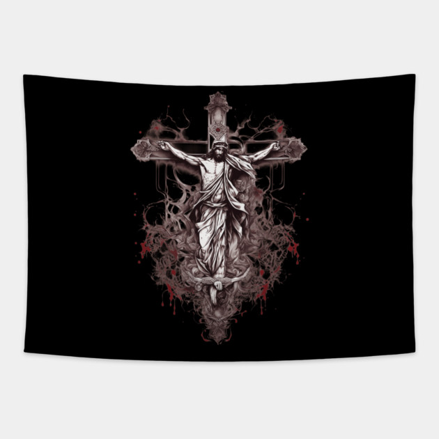 Jesus Christ the Holy One Tapestry by animegirlnft
