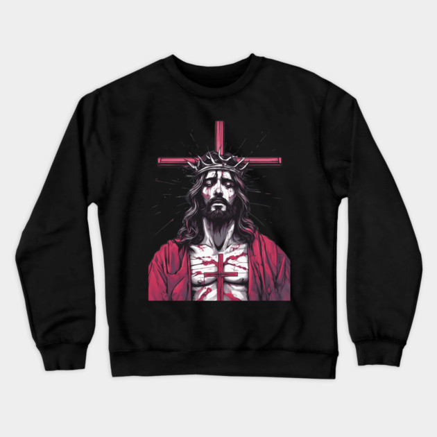 Jesus Christ the Ruler of God's Creation Crewneck Sweatshirt by animegirlnft