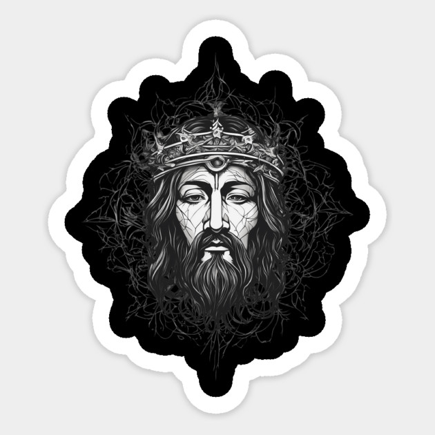 Jesus Christ the Source of Eternal Salvation Sticker by animegirlnft