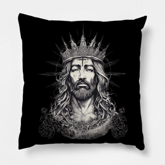 Jesus Christ the Holy and True Pillow by animegirlnft