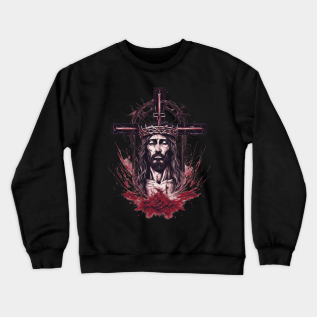 Jesus Christ the Eternal Life Crewneck Sweatshirt by animegirlnft