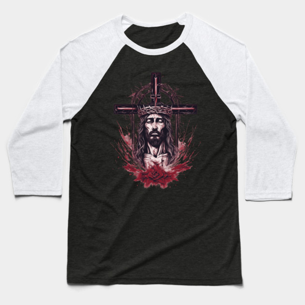 Jesus Christ the Eternal Life Baseball T-Shirt by animegirlnft