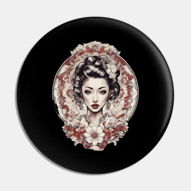 Enchanting Asian Elegant Woman Pin by animegirlnft
