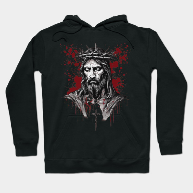 Jesus Christ the Resurrection and the Life Hoodie by animegirlnft