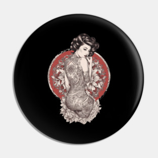 Mystical Graceful Asian Lady Pin