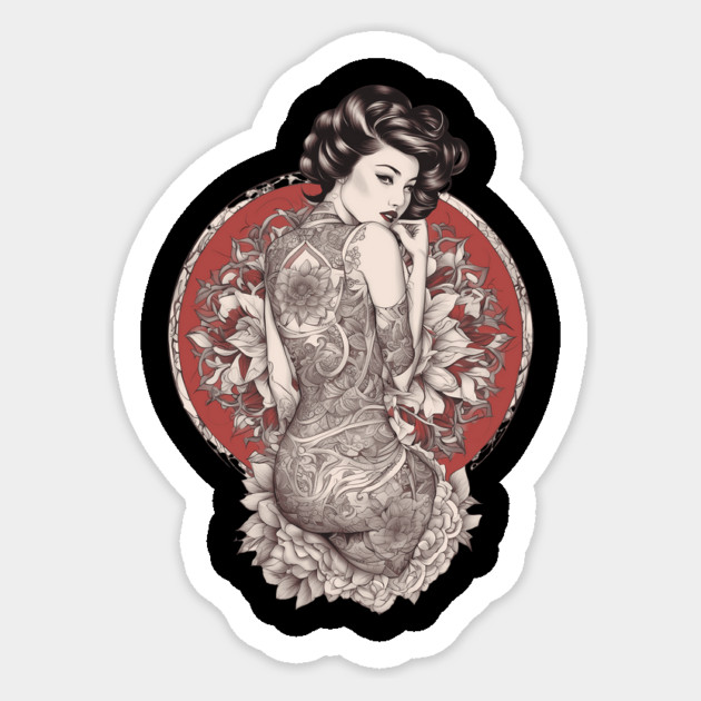 Mystical Graceful Asian Lady Sticker by animegirlnft