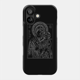 Icon of Virgin Mary and Jesus Phone Case