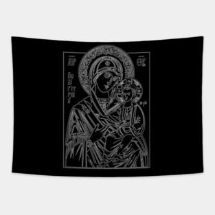 Icon of Virgin Mary and Jesus Tapestry