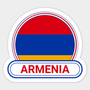 Armenia Country Badge - Armenia Flag Sticker