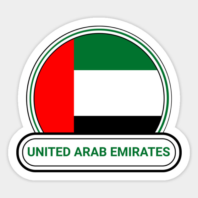 United Arab Emirates Country Badge - United Arab Emirates Flag Magnet by Yesteeyear