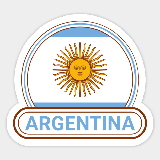Argentina Country Badge - Argentina Flag Magnet by Yesteeyear
