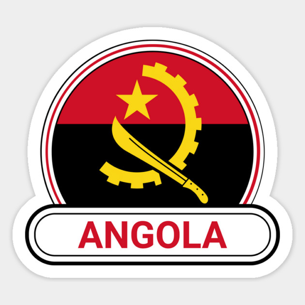 Angola Country Badge - Angola Flag Magnet by Yesteeyear