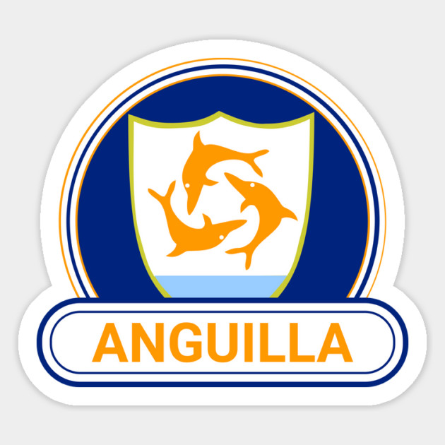 Anguilla Country Badge - Anguilla Flag Magnet by Yesteeyear
