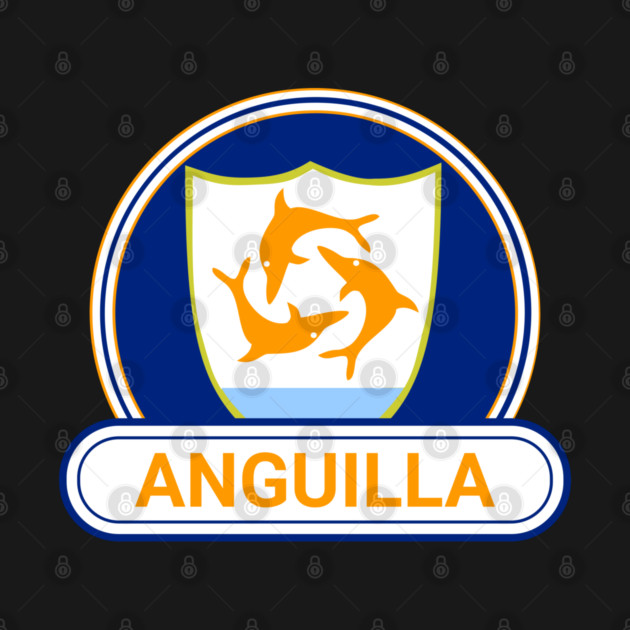 Anguilla Country Badge - Anguilla Flag by Yesteeyear
