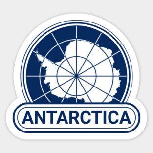 Antarctica Country Badge - Antarctica Flag Sticker