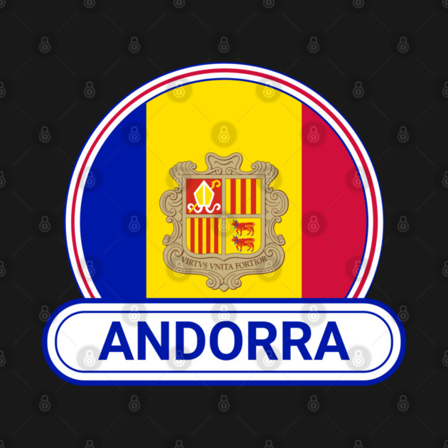 Andorra Country Badge - Andorra Flag by Yesteeyear