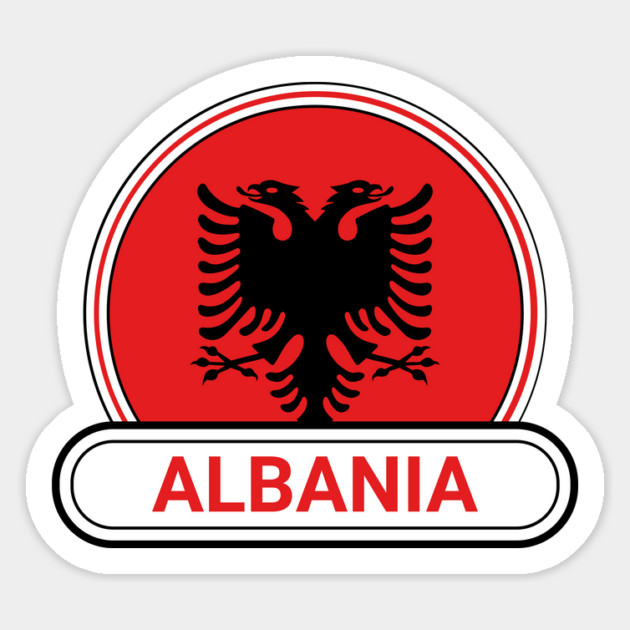 Albania Country Badge - Albania Flag Magnet by Yesteeyear