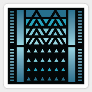 “Dimensional Surge” - V.3 Blue - (Geometric Art) (Dimensions) - Doc Labs Sticker