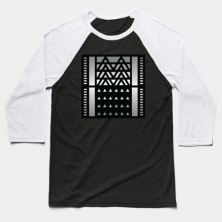 “Dimensional Surge” - V.1 Grey - (Geometric Art) (Dimensions) - Doc Labs Baseball T-Shirt