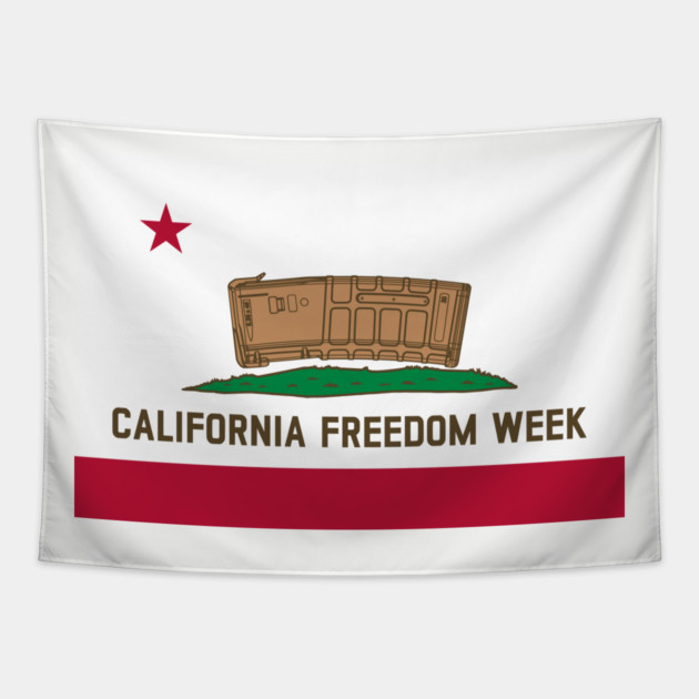 California Magazine Freedom Week Flag Tapestry by erock