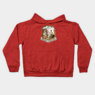 1876 North Carolina Coat of Arms Kids Hoodie