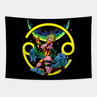 The Great Cancer Zodiac (girl) Tapestry