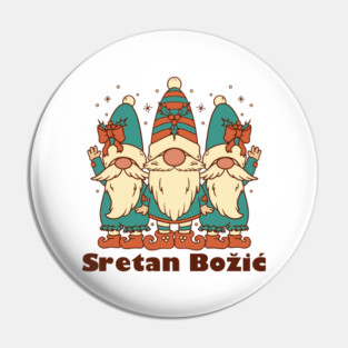Merry Christmas in Croatian Pin