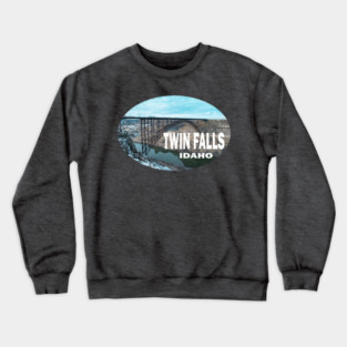Twin Falls Idaho Bumper Sticker Crewneck Sweatshirt