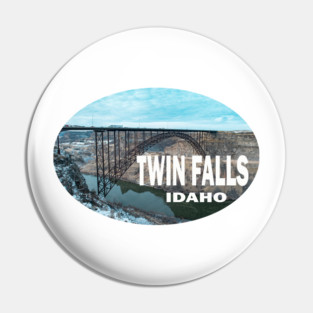 Twin Falls Idaho Bumper Sticker Pin