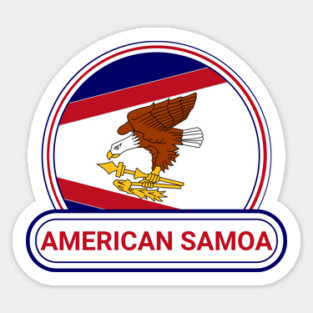 American Samoa Country Badge - American Samoa Flag Magnet