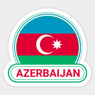 Azerbaijan Country Badge - Azerbaijan Flag Magnet