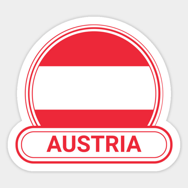 Austria Country Badge - Austria Flag Magnet by Yesteeyear
