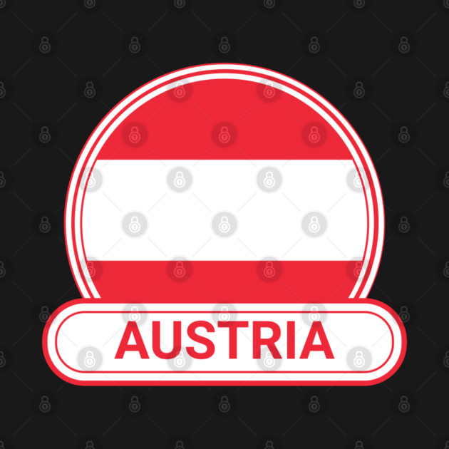 Austria Country Badge - Austria Flag by Yesteeyear