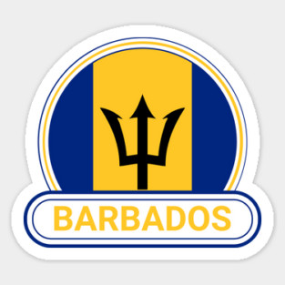 Barbados Country Badge - Barbados Flag Magnet