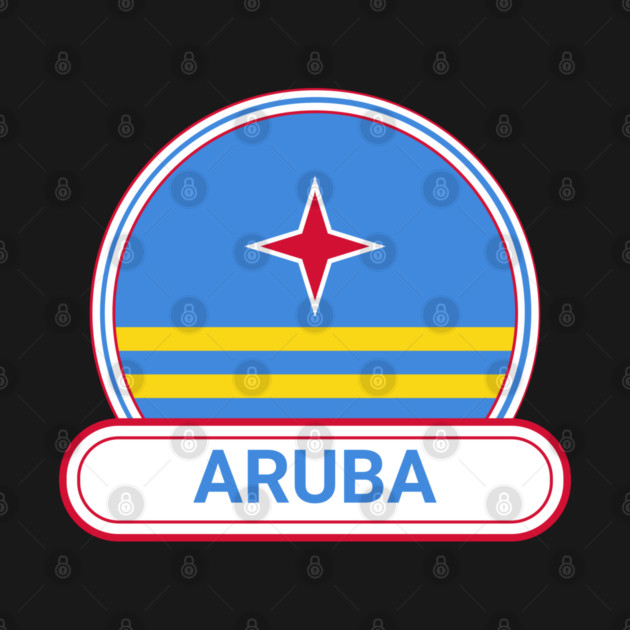 Aruba Country Badge - Aruba Flag by Yesteeyear