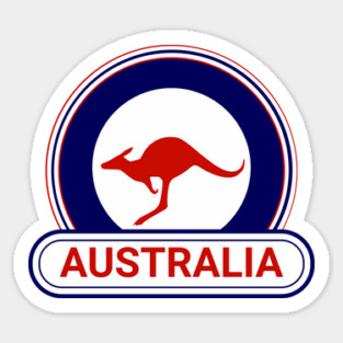 Australia Country Badge - Australia Flag Sticker