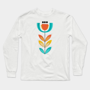 Mid Century Flower 10 Long Sleeve T-Shirt