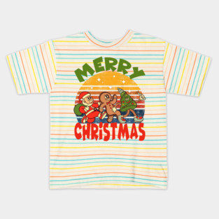 Merry Christmas - 2. Santa Claus, Gingerbread man, Christmas tree Kids T-Shirt